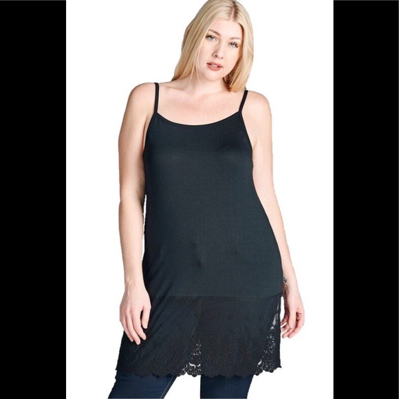 ♨️SOLD OUT!!♨️NWT Dress Top Extender W/ Lace Hem - Picture 1 of 5